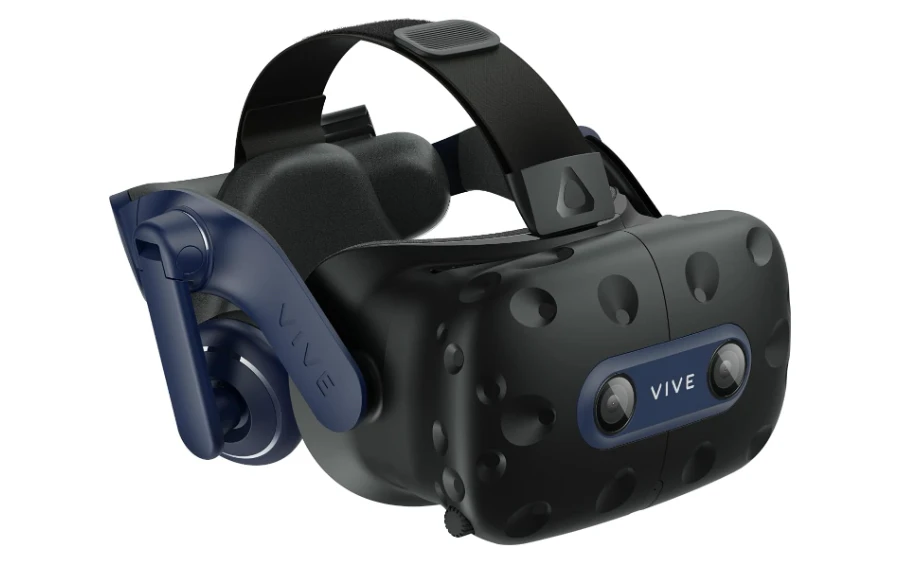 De HTC Vive Pro 2 schuin van voren